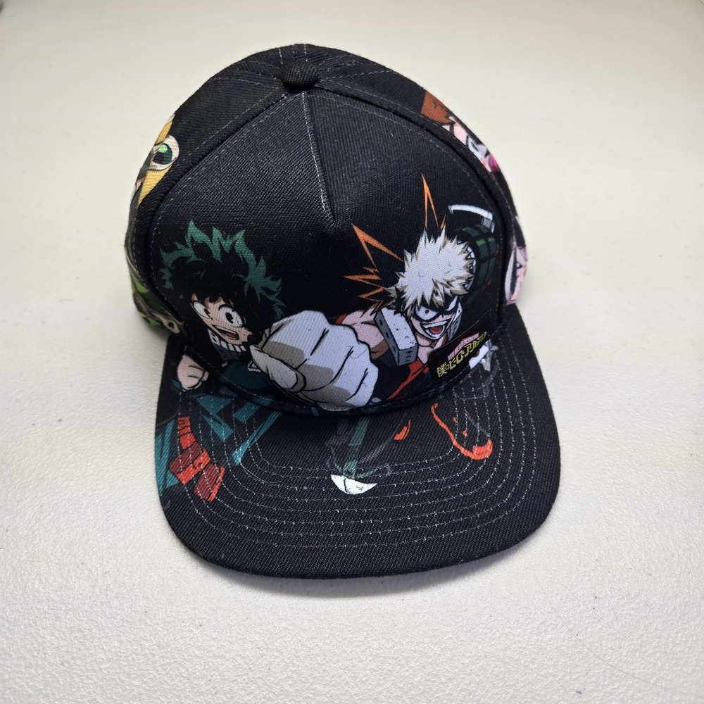 My Hero Academia Men Baseball Cap ONE SIZE Black‎ Anime Graphic Curved